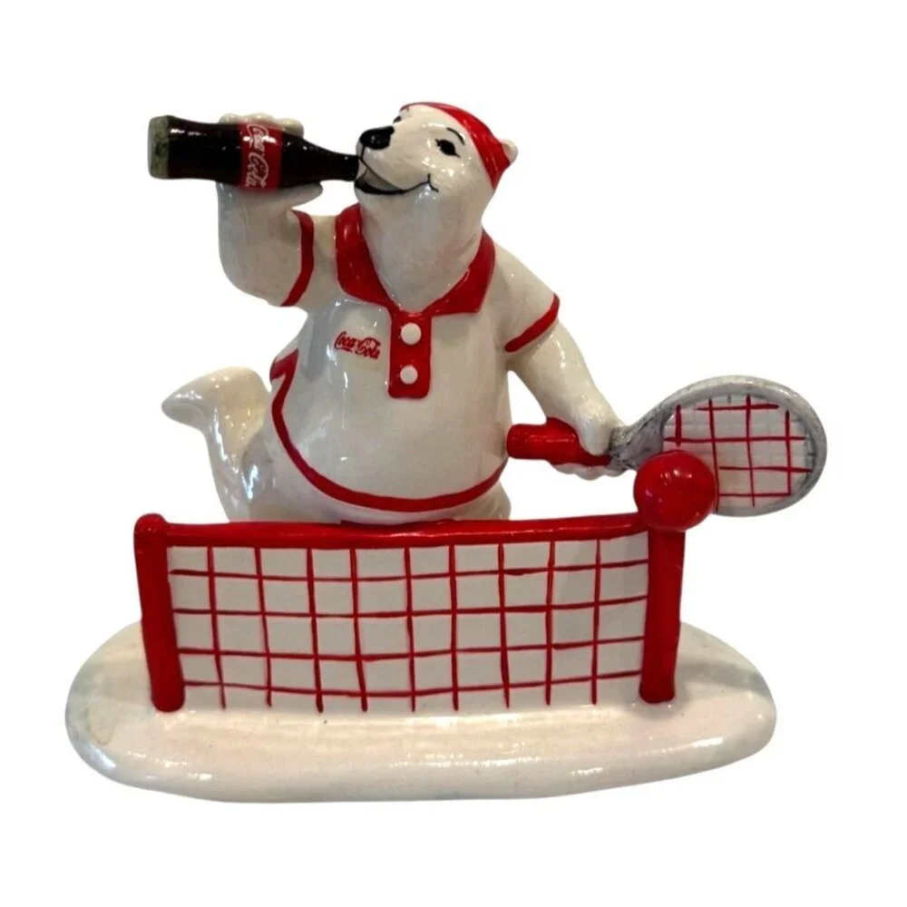 Coca-Cola Polar Bear Figurines Vintage Sports Collectible Soda 1995